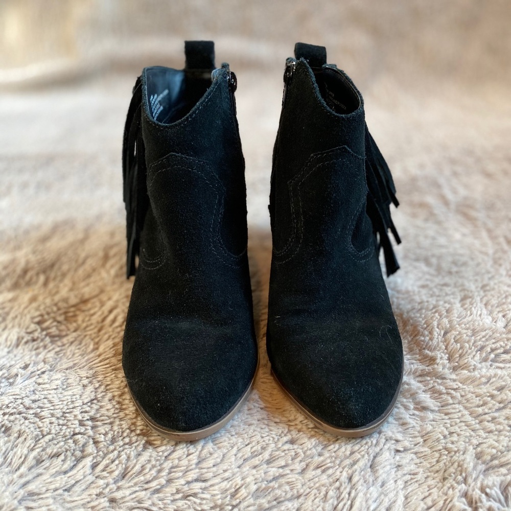 Steve Madden Cian Western Suede Fringe Booties - Picture 3 of 8